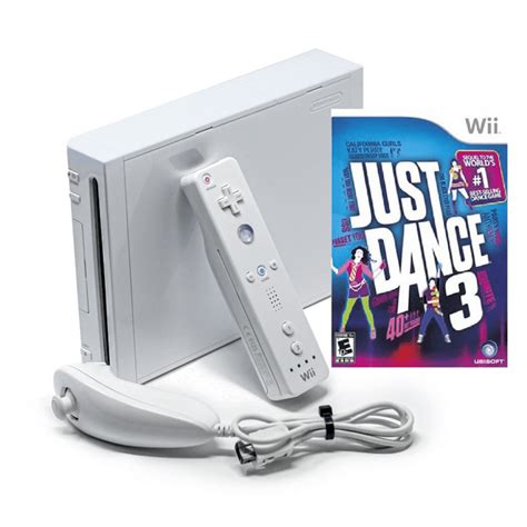 Nintendo Wii Console Just Dance 3 Game Bundle - Walmart.com