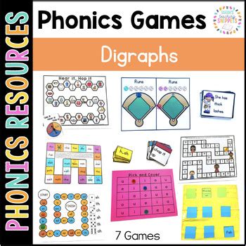 Phonics Games: Digraphs by Sarah Paul | Teachers Pay Teachers