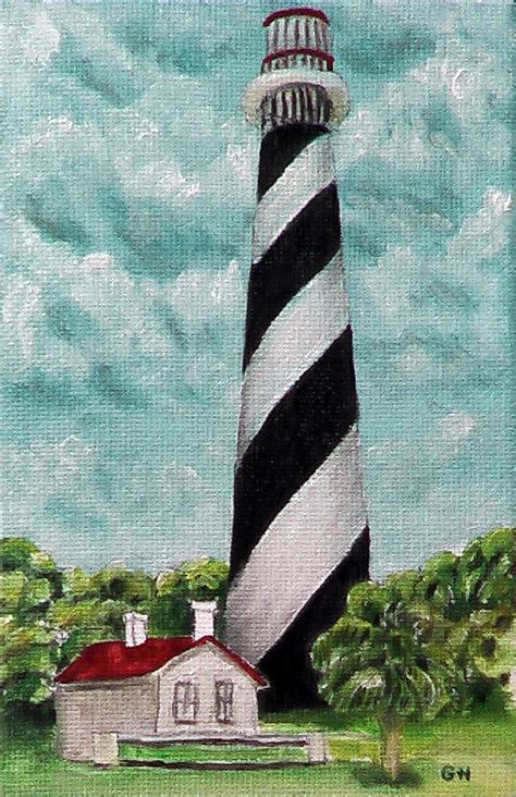 St. Augustine Lighthouse Painting by Gloria Hopkins