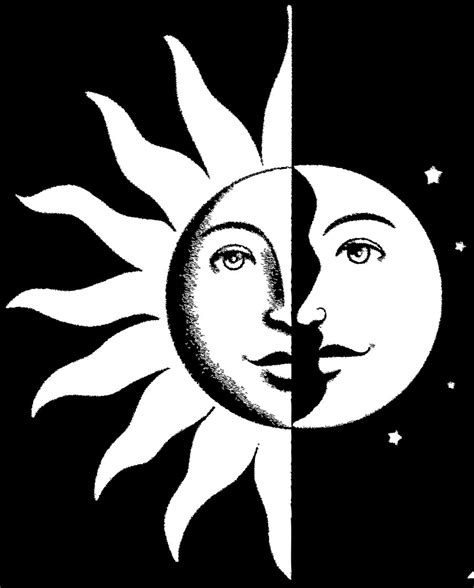 trippy sun and moon clipart - Clipground