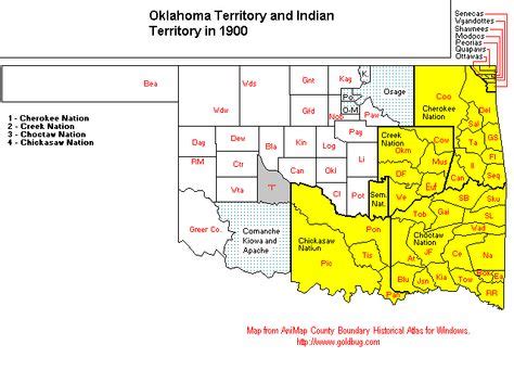 Oklahoma Indian Territory and Oklahoma Territory