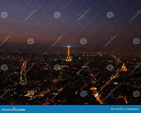 Night View of Paris editorial photography. Image of eiffel - 11414372