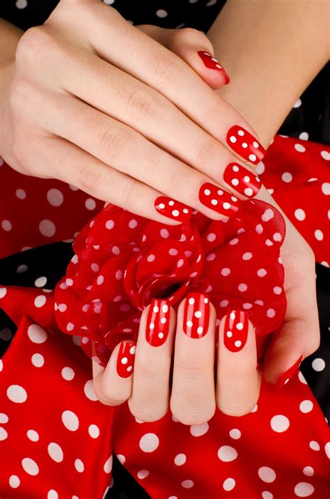 » Polka Dot « Red & white Polka Dot Nails, Polka Dots Stripes, Dots Nails, Red Dots, Red Nails ...