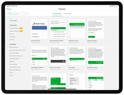 Evernote Templates Free