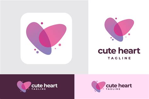 Love Heart Logo Designs Vector Graphic by Lucky Creative · Creative Fabrica