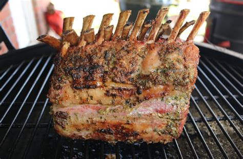 Grilled Rack of Lamb Recipe on Big Green Egg