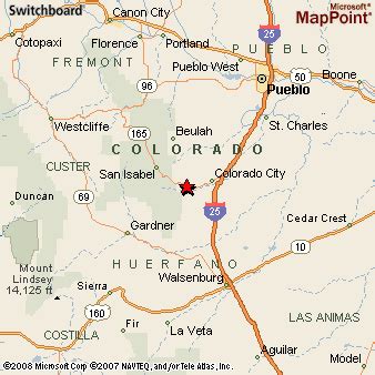 Rye, Colorado Area Map & More