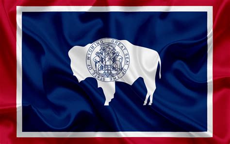 Download wallpapers Wyoming State Flag, flags of States, flag State of Wyoming, USA, state ...