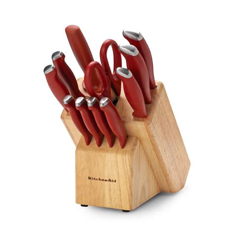 This KitchenAid 12-Piece Delrin Red Knife Set has all the essential knives needed for everyday ...