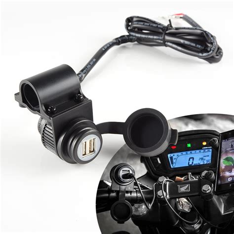 Electrical & wiring: Double Port USB Charger for Motorcycle Bicycle 7/8 ...