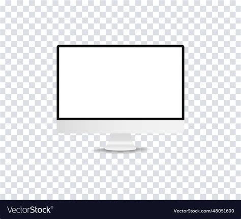 Computer screen mockup isolated template Vector Image