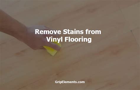 Homemade Method to Remove Stains from Vinyl Flooring