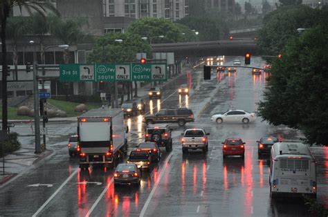 Rain-slick streets of downtown Los Angeles | Rain covers the… | Flickr