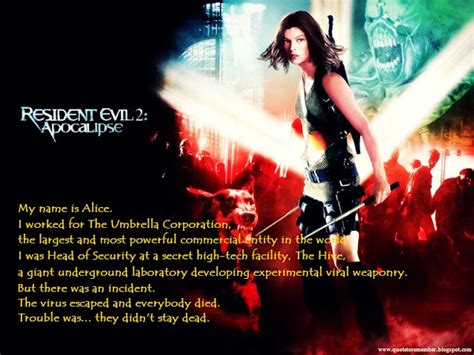 Alice Resident Evil Quotes. QuotesGram