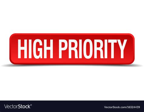 High priority Royalty Free Vector Image - VectorStock