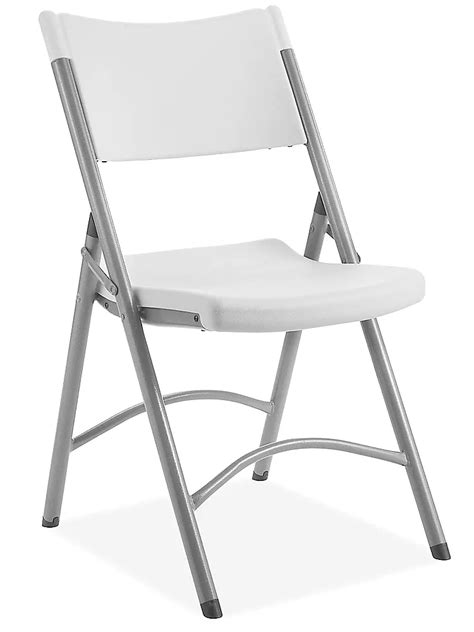 Economy Plastic Folding Chair - White H-3015W - Uline