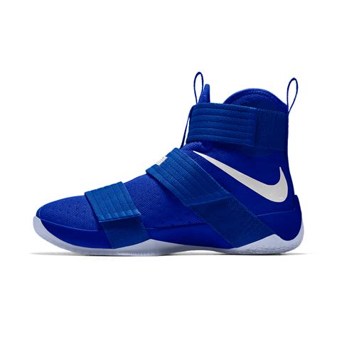 Nike Zoom LeBron Soldier 10 iD Men's Basketball Shoe Size 12.5 (Blue) Basketball Tricks, Jordan ...