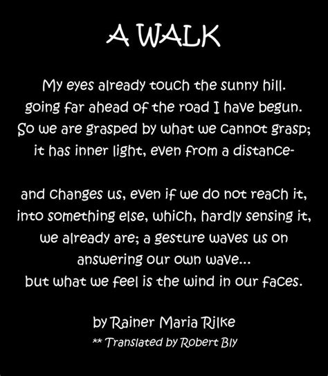 Rainer Maria Rilke, "Letters to a Young Poet" "live into the answers ...