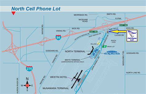 Map - Detroit Airport | Detroit Metro Airport-Arrivals, Departures, Parking