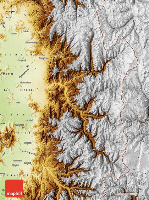 Physical Map of CORDILLERA