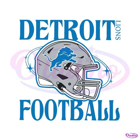 Gameday Detroit Lions Football Helmet SVG