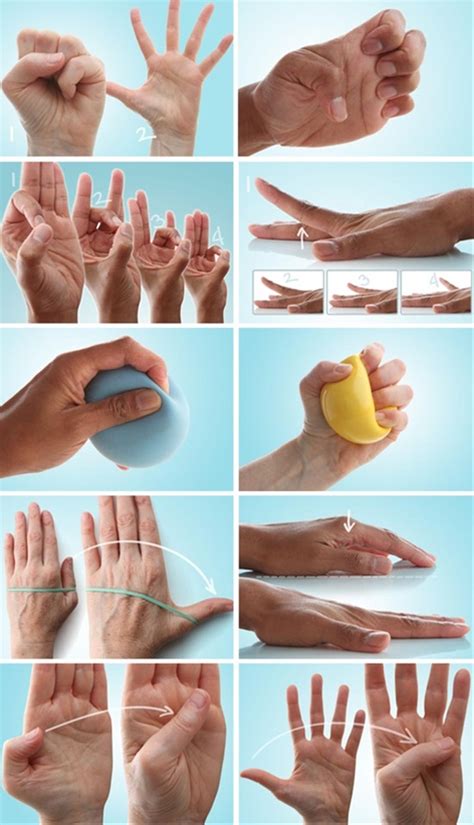 The Best Hand Exercises For Arthritis - Pinnable Chart (With images) | Hand exercises for ...