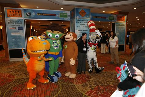 Posing with PBS KIDS characters | At the PBS Annual Meeting … | Flickr