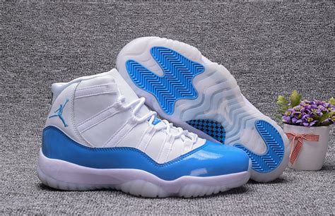 Nike Air Jordan XI 11 Retro White University Blue Men Basketball Shoes ...