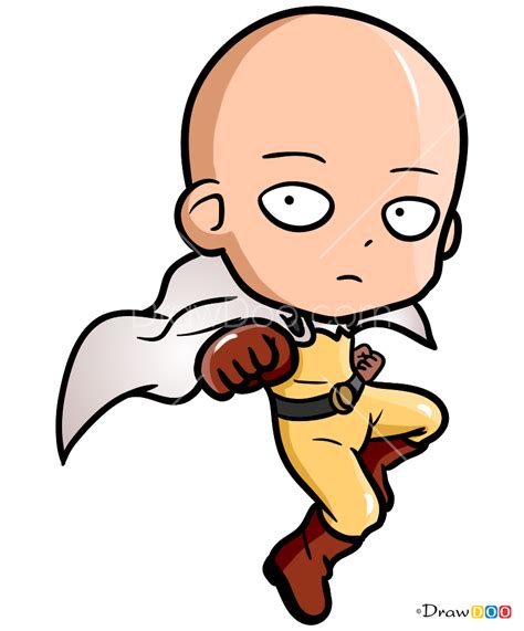 How to Draw Saitama Chibi, One Punch Man