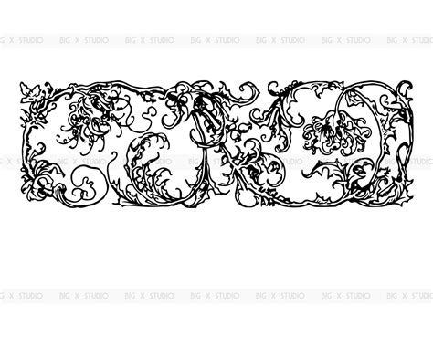 Vintage Vine Leaf SVG Border Frames / Digital Download / - Etsy