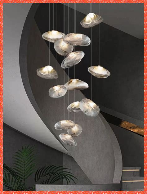 Extra Large Nordic Minimalist Glass Cloud Decorative Chandelier For Stairs/Living in 2024 ...