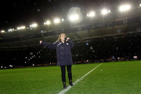 Sam Bailey sings at Leicester City game - Mirror Online