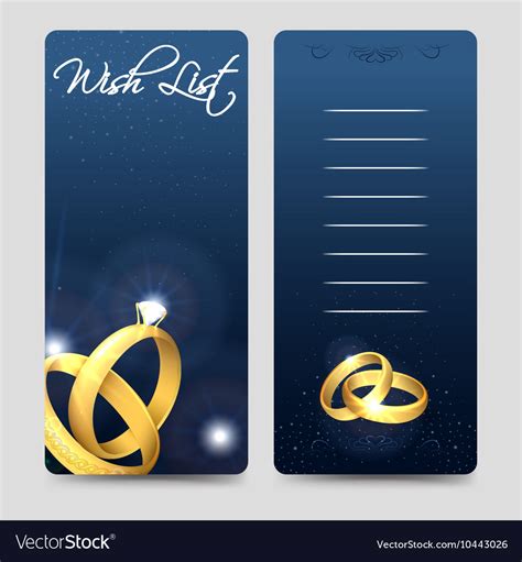 Wedding wish list design Royalty Free Vector Image