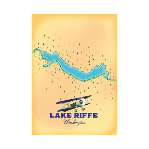 Riffe Lake Washington map - Riffe Lake - T-Shirt | TeePublic