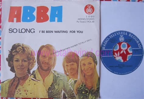 Totally Vinyl Records || Abba - So long/I'be waiting for you 7 inch Mispress Picture Cover