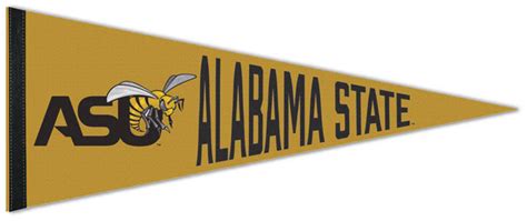 Alabama State University ASU HORNETS NCAA Team Logo Premium Felt Penna ...