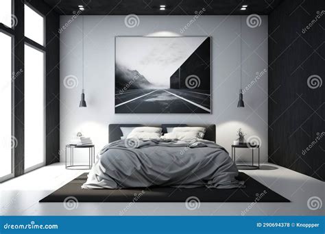 Modern Bedroom Design Ai Generated Stock Photo - Image of room ...