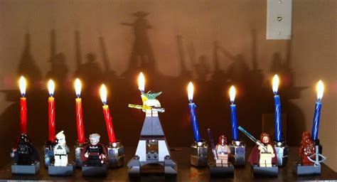 Make your own Star Wars menorah for Hanukkah. Simple DIY only involves ...