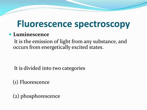 PPT - Fluorescence spectroscopy PowerPoint Presentation, free download - ID:1785020