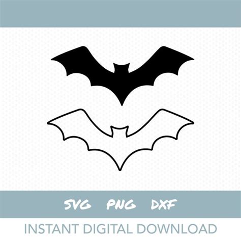 Bat Silhouette Svg Bat Outline Svg Halloween Clipart | Etsy