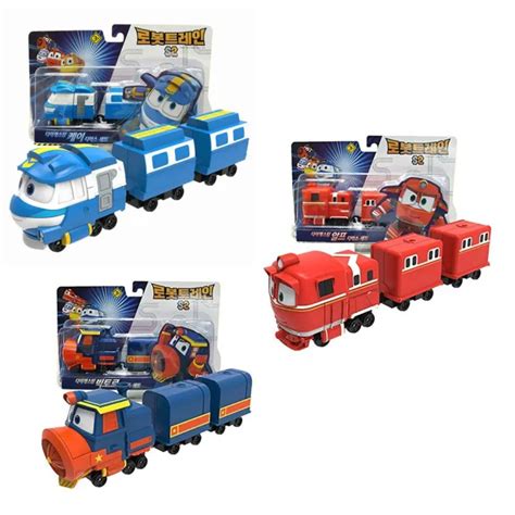 Robot Trains Season 2 Korean Animation Character Die-Casting Deluxe Set 7" Long Train Toy, Ages ...