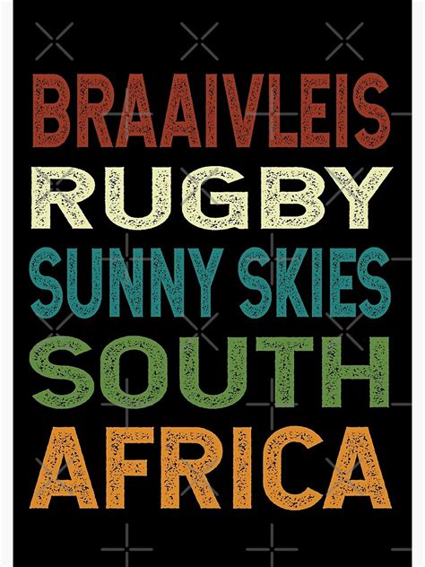 "Braai - braaivleis rugby sunny skies South Africa" Poster for Sale by EnchantedPixel | Redbubble