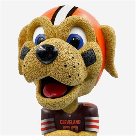 Chomps Cleveland Browns Field Stripe Mascot Bighead Bobblehead FOCO