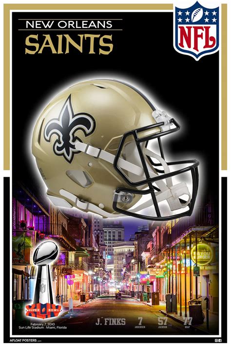 New Orleans Saints Super Bowl Poster