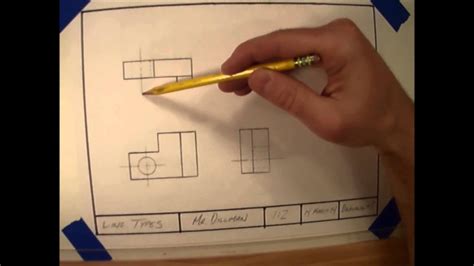 Line Types in Technical Drawings - YouTube