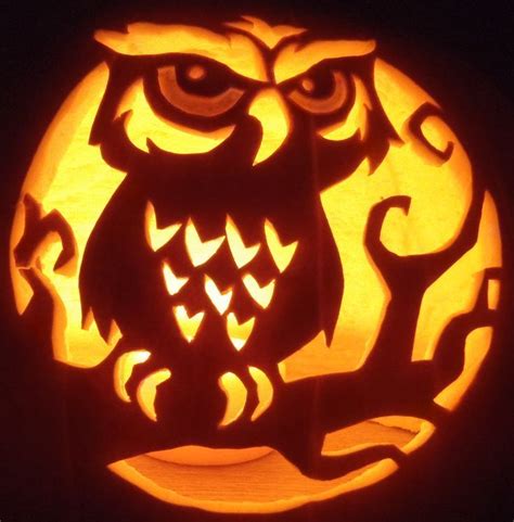 free printable owl pumpkin carving Templates ideas patterns 2018 for ...