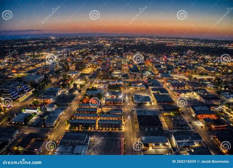 Aerial View of Downtown Bakersfield, California Skyline Stock Image ...