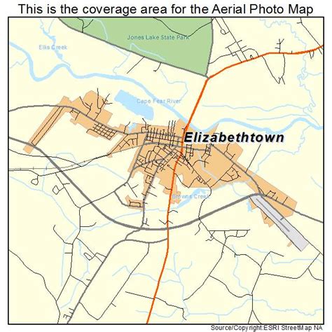 Aerial Photography Map of Elizabethtown, NC North Carolina