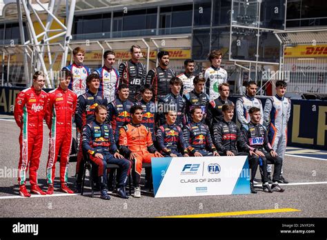 F2 drivers’ class picture during the 1st round of the 2023 FIA Formula ...