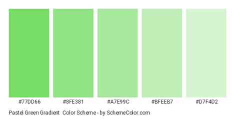 Pastel Green Gradient Color Scheme » Green » SchemeColor.com